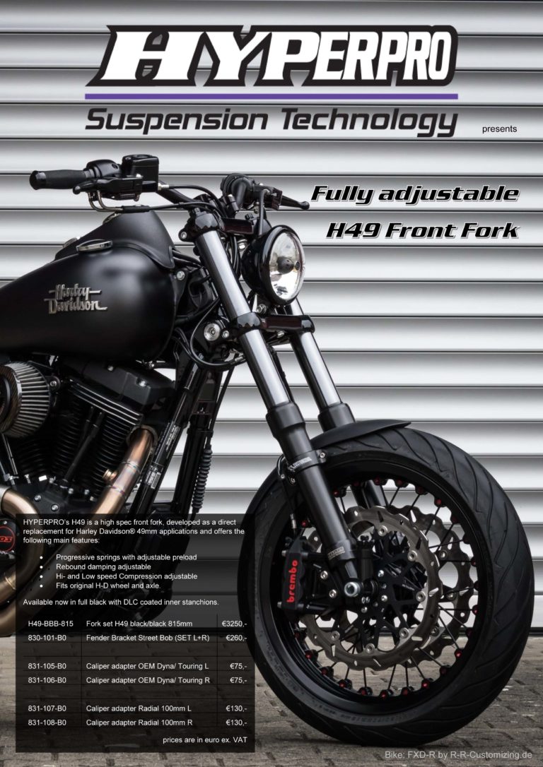 Make your Harley Davidson ride even better with Hyperpro Suspension